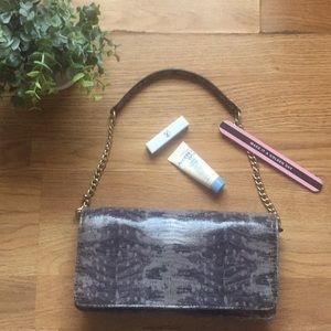 NWOT Banana Republic Leather Python Print Handbag